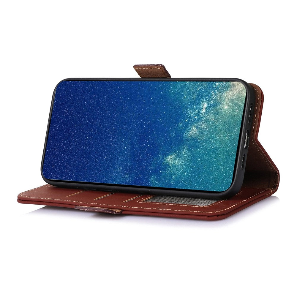 For Xiaomi 13 5G RFID Blocking Phone Case Genuine Leather Hands-free Stand Wallet Magnetic Flip Cover