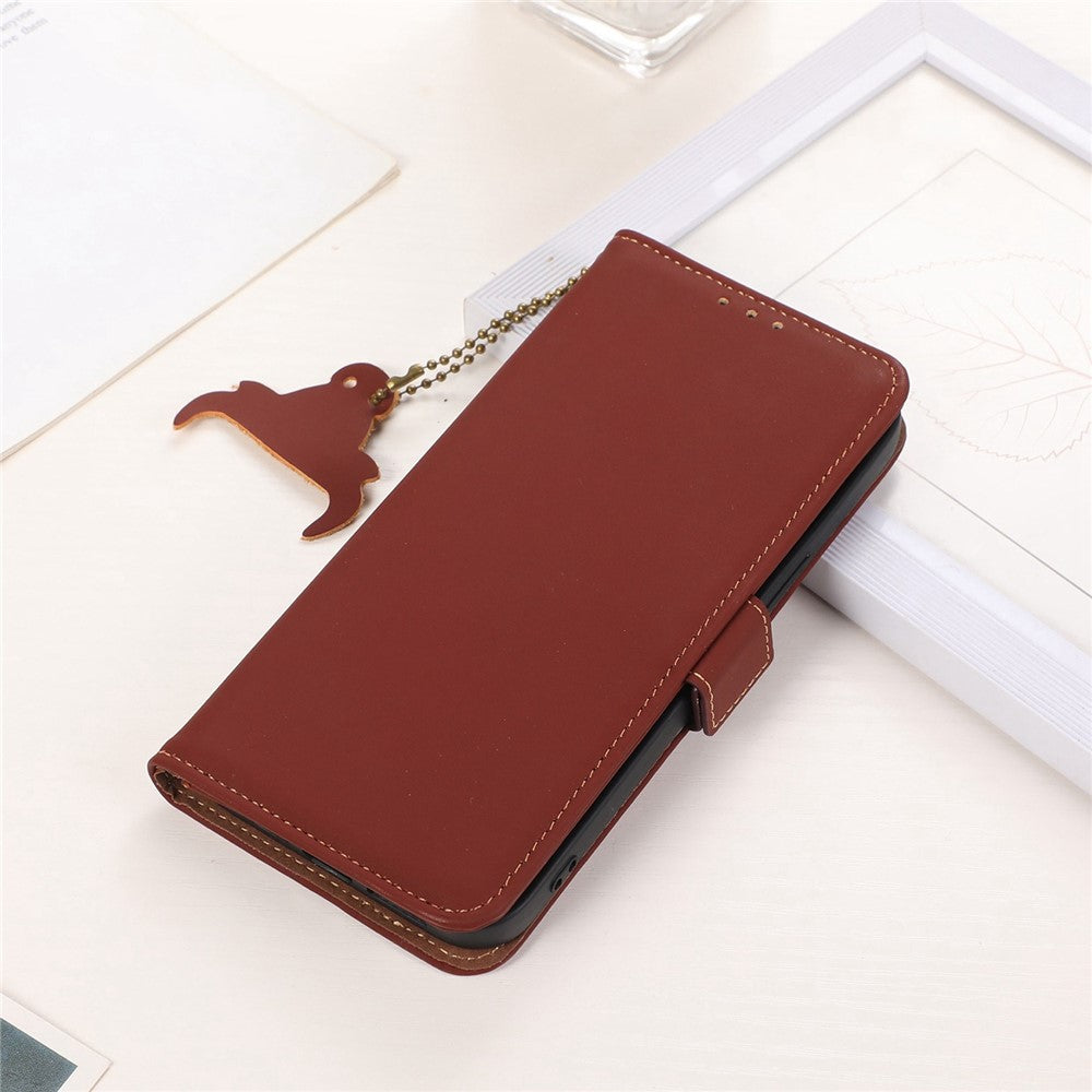 For Xiaomi 13 Pro 5G RFID Blocking Phone Case Genuine Leather Foldable Stand Wallet Magnetic Flip Cover