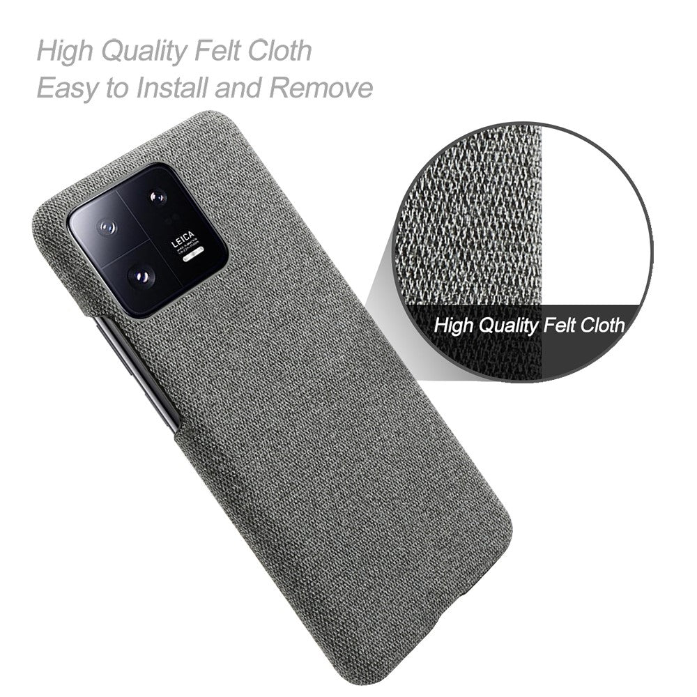 Shockproof Phone Case For Xiaomi 13 Pro 5G, Solid Color Hard PC Cloth Texture Mobile Phone Cover