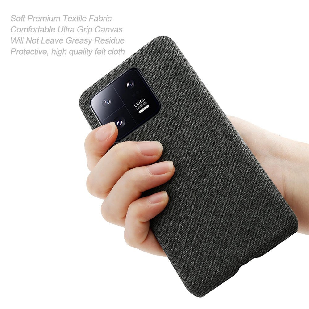 Shockproof Phone Case For Xiaomi 13 Pro 5G, Solid Color Hard PC Cloth Texture Mobile Phone Cover