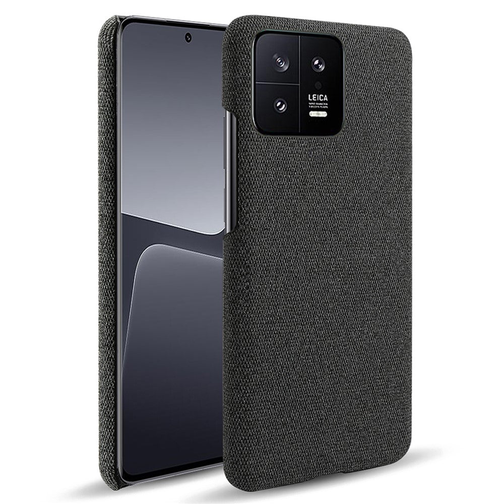 For Xiaomi 13 5G Non-slip Protective Smartphone Case Solid Color Hard PC Cloth Texture Phone Cover