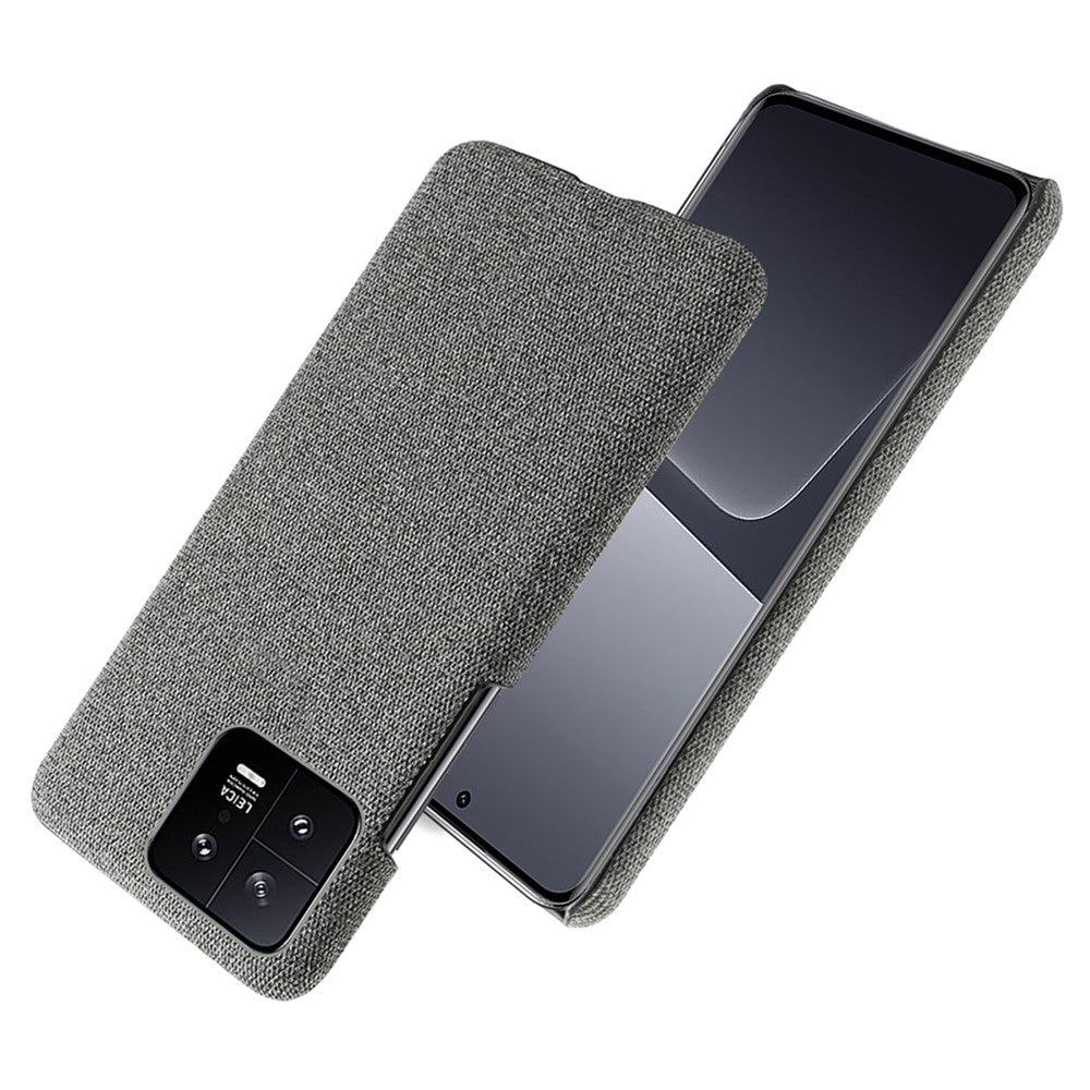 For Xiaomi 13 5G Non-slip Protective Smartphone Case Solid Color Hard PC Cloth Texture Phone Cover