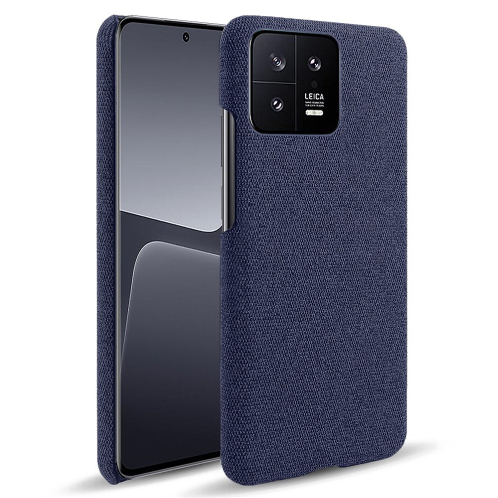 For Xiaomi 13 5G Non-slip Protective Smartphone Case Solid Color Hard PC Cloth Texture Phone Cover