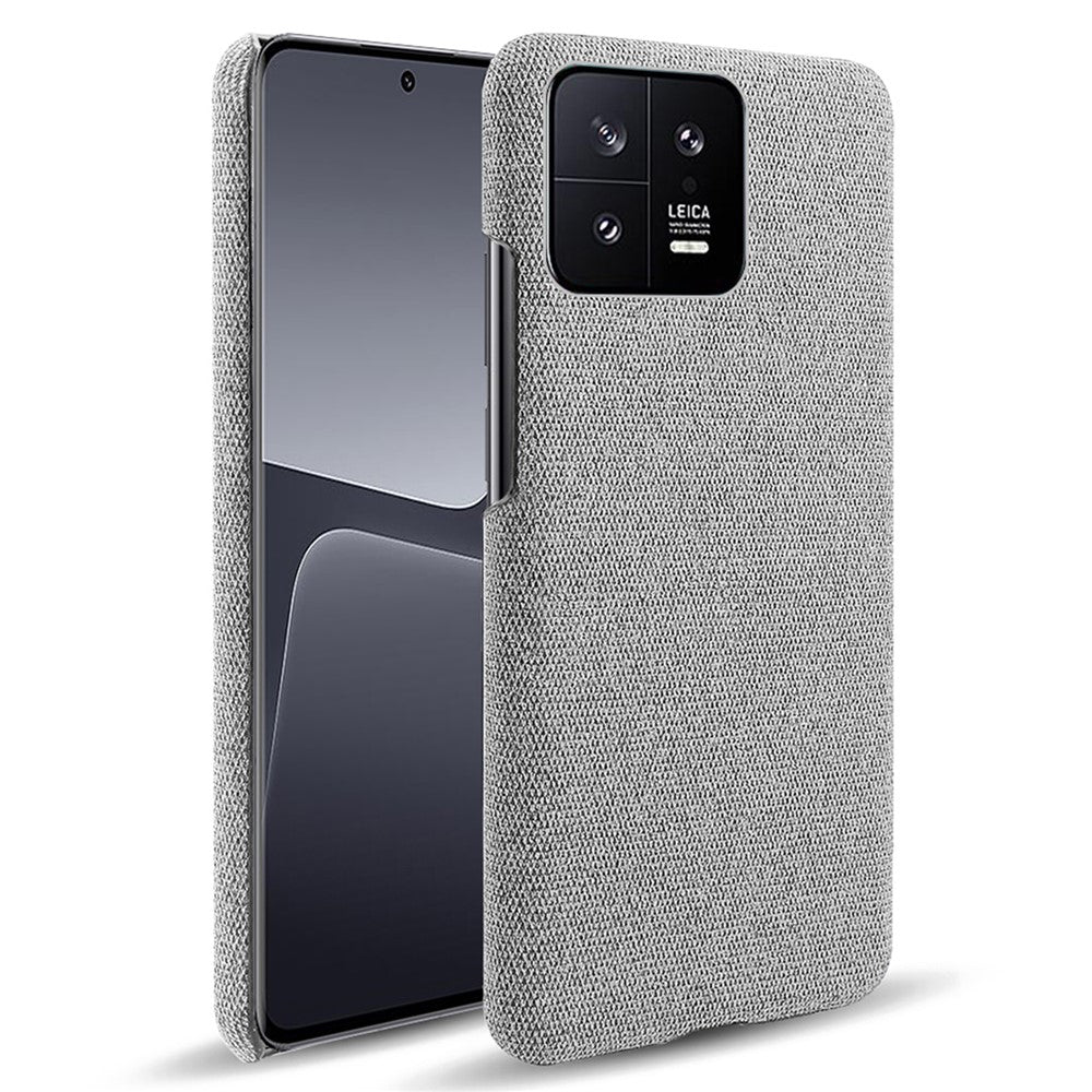 For Xiaomi 13 5G Non-slip Protective Smartphone Case Solid Color Hard PC Cloth Texture Phone Cover