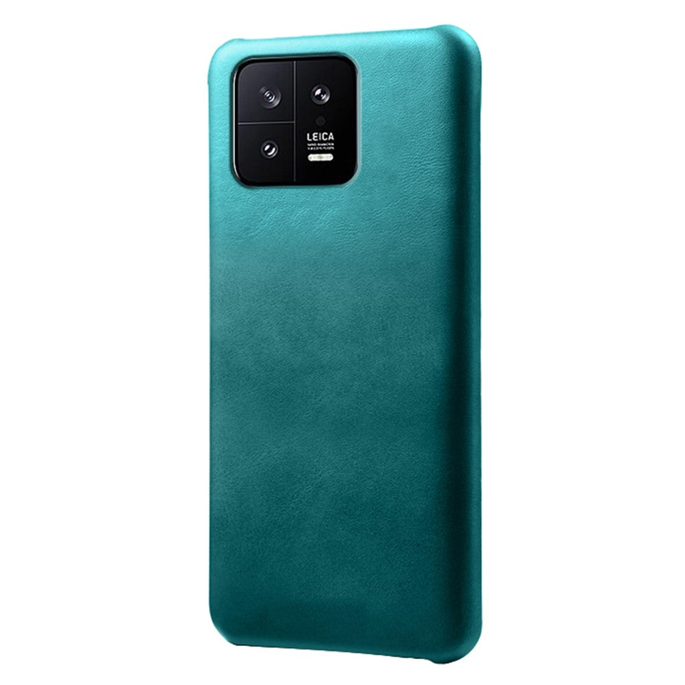 For Xiaomi 13 5G Calf Textured PU Leather Coated PC Drop-proof Phone Cover Protective Back Case