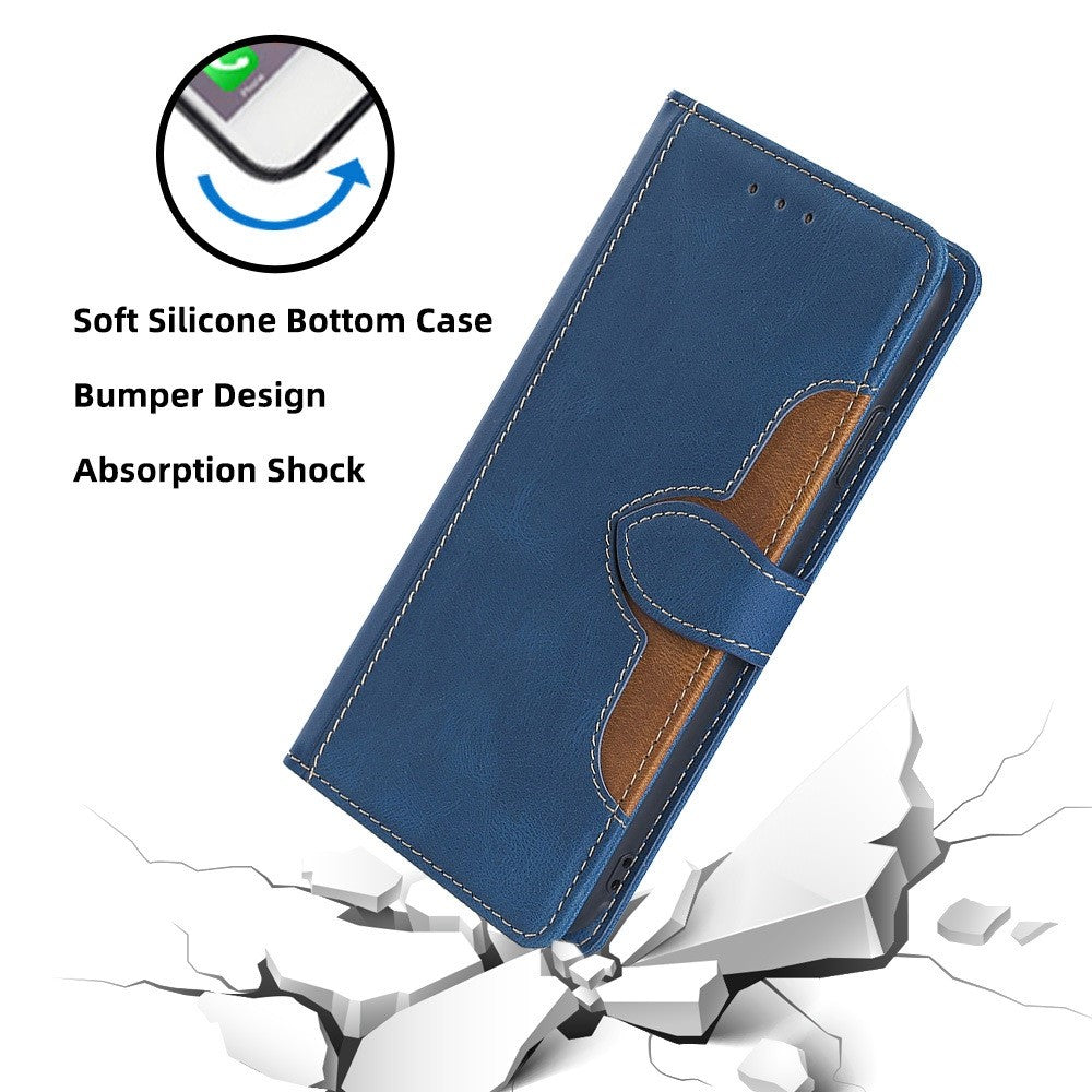 For Xiaomi 13 5G Drop-proof Straw Hat Pattern PU Leather Phone Case Skin-touch Feeling Scratch-resistant Cell Phone Cover Stand Wallet
