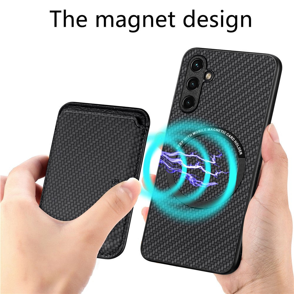 Galaxy A54 5G Schutzhülle – Magnetische abnehmbare Kartenhalter-Rückseite