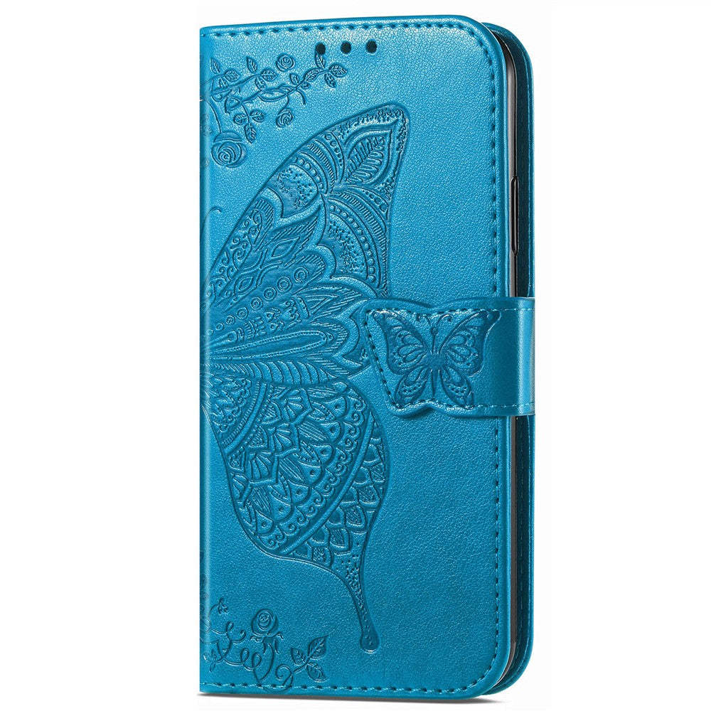 Cell Phone Case for Xiaomi 13 5G, PU Leather Wallet Imprinted Butterfly Pattern Stand Phone Cover