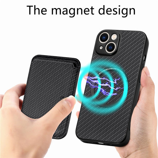 iPhone 14 Schutzhülle – Magnetische abnehmbare Kartenhalter-Rückseite