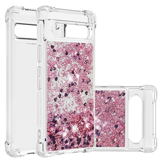 Pixel 7a Glitzer-Hülle – Stoßfest & mit Treibsand