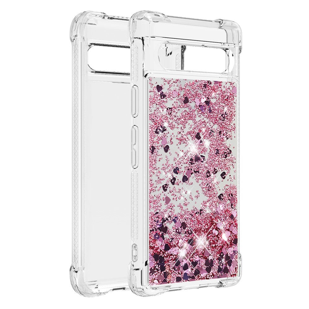 Pixel 7a Glitzer-Hülle – Stoßfest & mit Treibsand