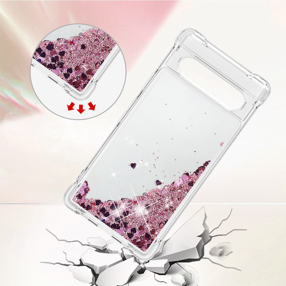 Pixel 7a Glitzer-Hülle – Stoßfest & mit Treibsand
