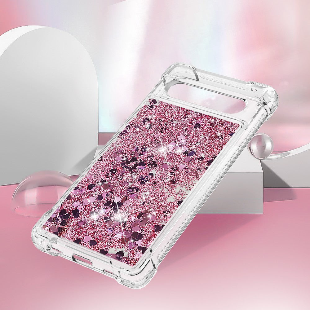 Pixel 7a Glitzer-Hülle – Stoßfest & mit Treibsand