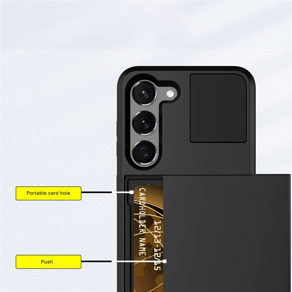 Galaxy S23 Schiebekartensteckplatz-Hülle – Mit Kratzfestem Design