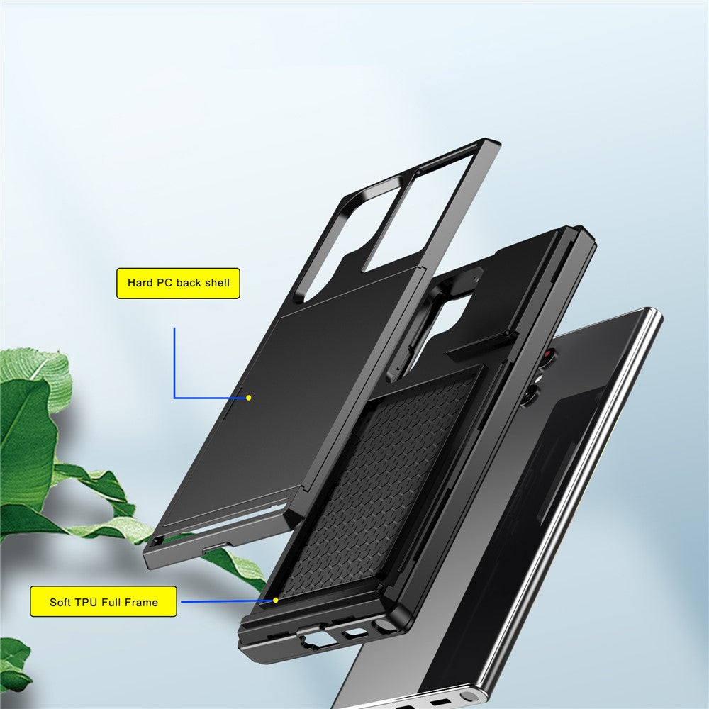 Galaxy S23 Ultra Schiebekartensteckplatz-Hülle – Mit Kratzfestem Design