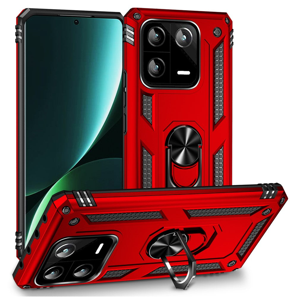 Ring Kickstand Phone Case for Xiaomi 13 Pro 5G, Military Grade Shockproof PC + TPU Protective Cover