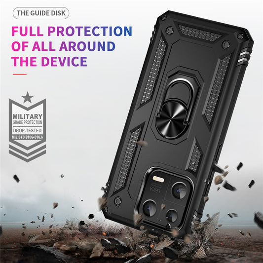 Xiaomi 13 Handyhülle – Ring Kickstand Phone Case 5G, Fallschutz-PC + TPU- in Militärqualität