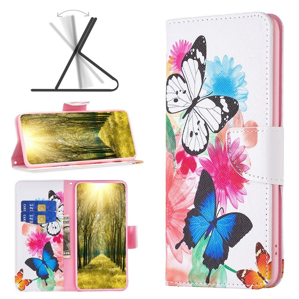 For Xiaomi Redmi 12C 4G PU Leather Pattern Printing Phone Case Folio Magnetic Wallet Stand Phone Cover
