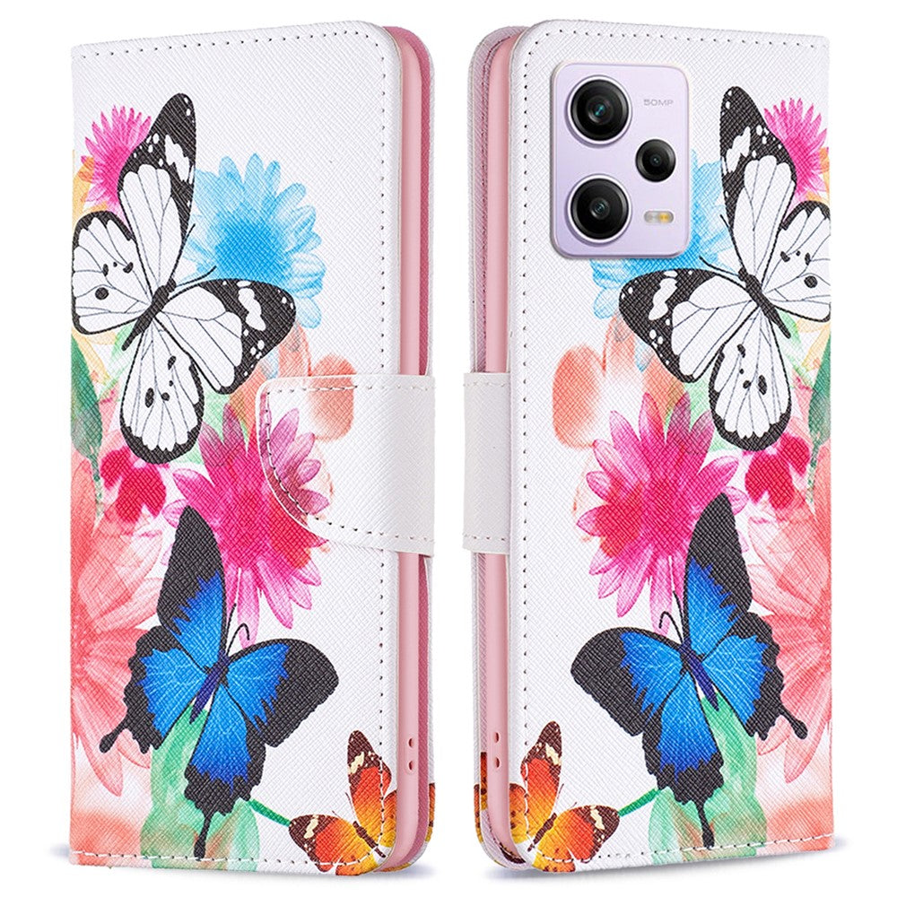 Pattern Printing PU Leather Flip Phone Case for Xiaomi Redmi Note 12 Pro 5G / Note 12 Pro Speed 5G / Poco X5 Pro 5G , Wallet Stand Anti-Drop Protective Cover