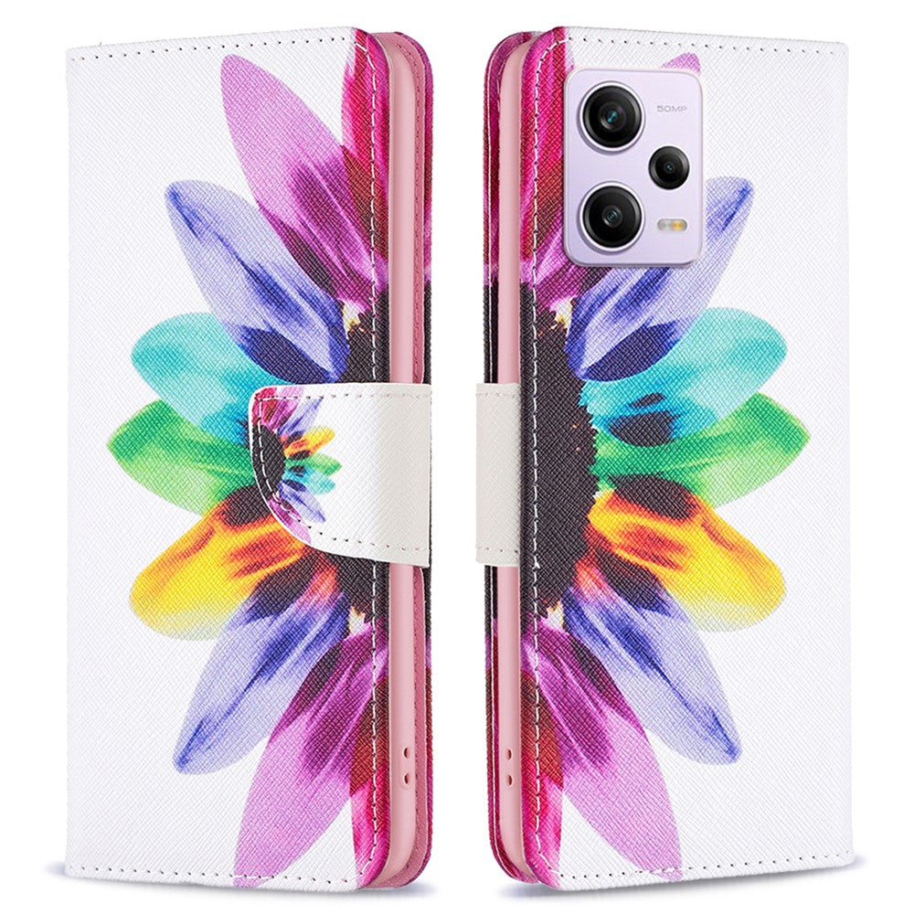 Pattern Printing PU Leather Flip Phone Case for Xiaomi Redmi Note 12 Pro 5G / Note 12 Pro Speed 5G / Poco X5 Pro 5G , Wallet Stand Anti-Drop Protective Cover