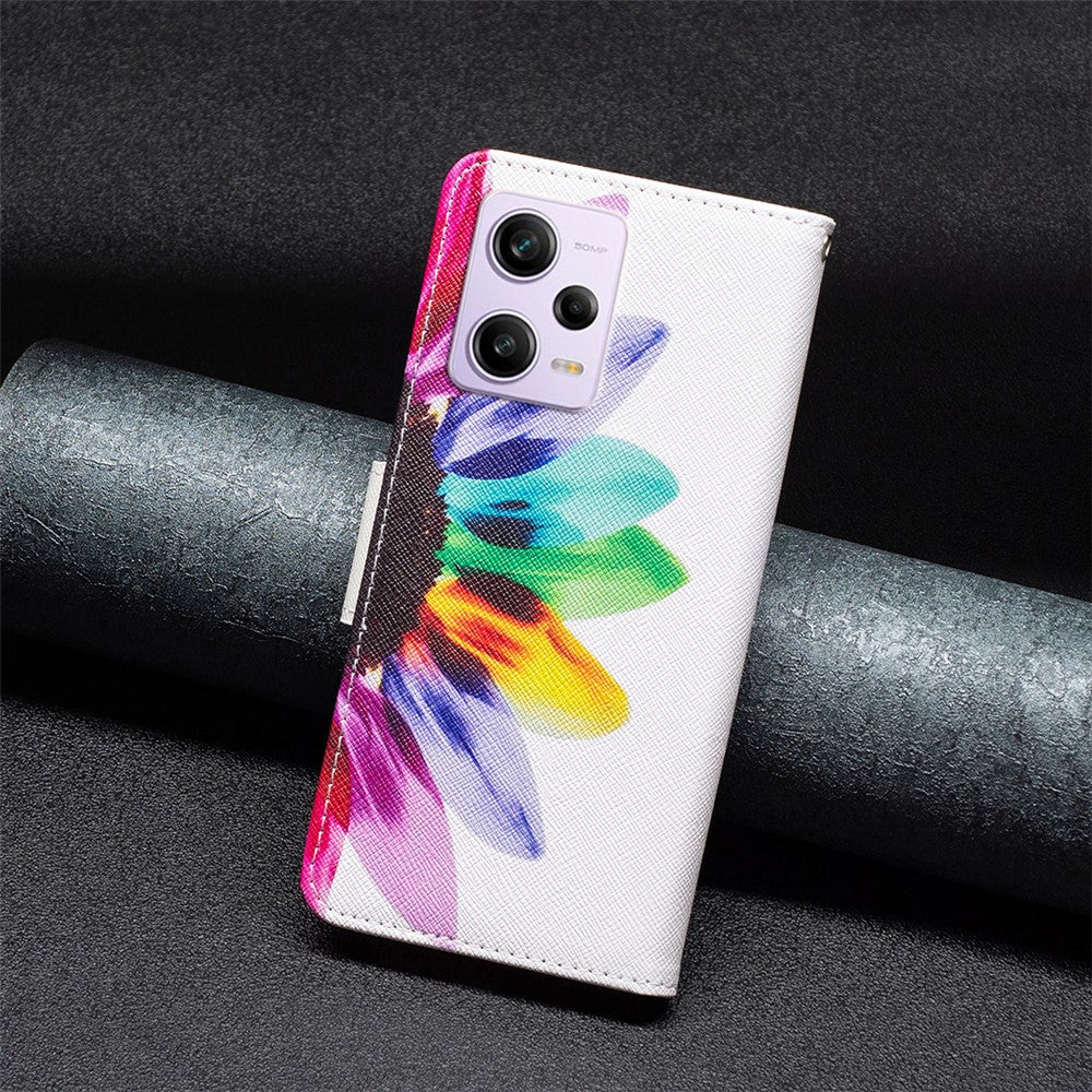 Pattern Printing PU Leather Flip Phone Case for Xiaomi Redmi Note 12 Pro 5G / Note 12 Pro Speed 5G / Poco X5 Pro 5G , Wallet Stand Anti-Drop Protective Cover