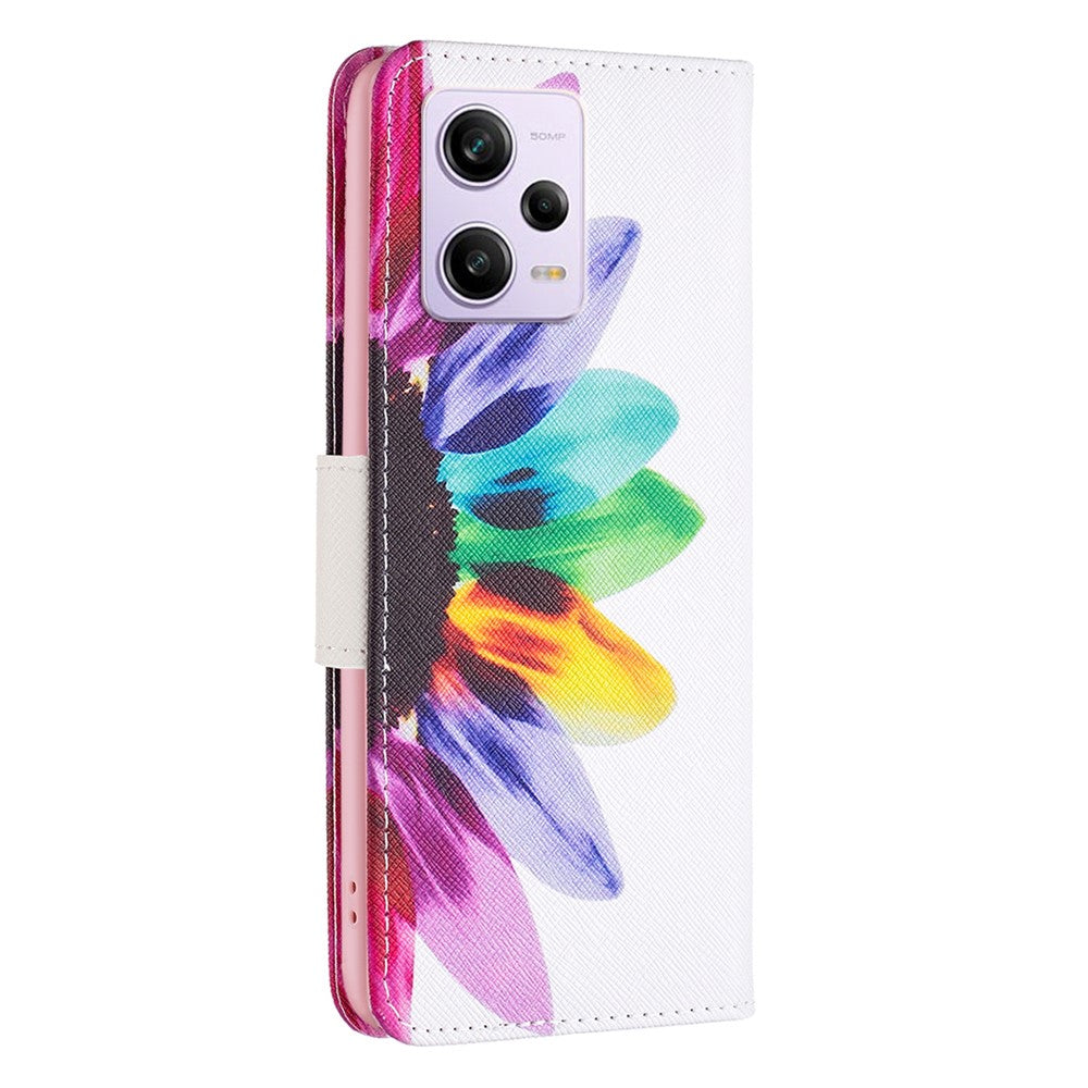 Pattern Printing PU Leather Flip Phone Case for Xiaomi Redmi Note 12 Pro 5G / Note 12 Pro Speed 5G / Poco X5 Pro 5G , Wallet Stand Anti-Drop Protective Cover