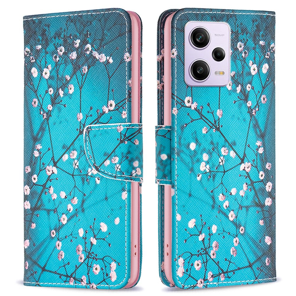 Pattern Printing PU Leather Flip Phone Case for Xiaomi Redmi Note 12 Pro 5G / Note 12 Pro Speed 5G / Poco X5 Pro 5G , Wallet Stand Anti-Drop Protective Cover