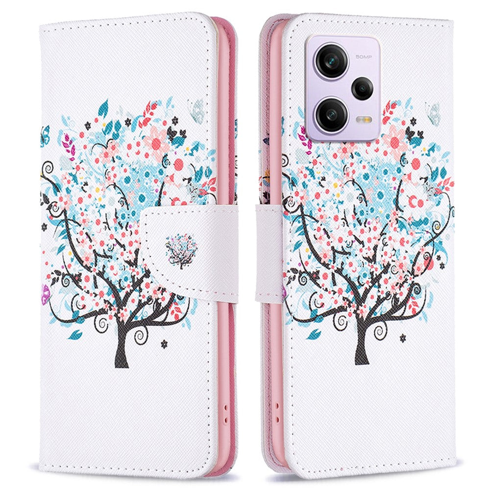 Pattern Printing PU Leather Flip Phone Case for Xiaomi Redmi Note 12 Pro 5G / Note 12 Pro Speed 5G / Poco X5 Pro 5G , Wallet Stand Anti-Drop Protective Cover