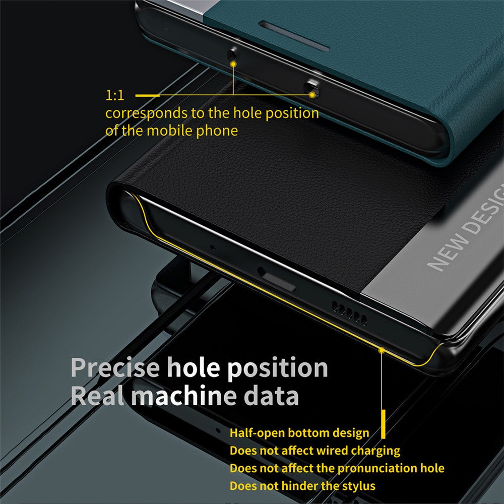 Phone Leather Case for Xiaomi 13 5G, Electroplating Anti-drop Cell Phone Stand Cover