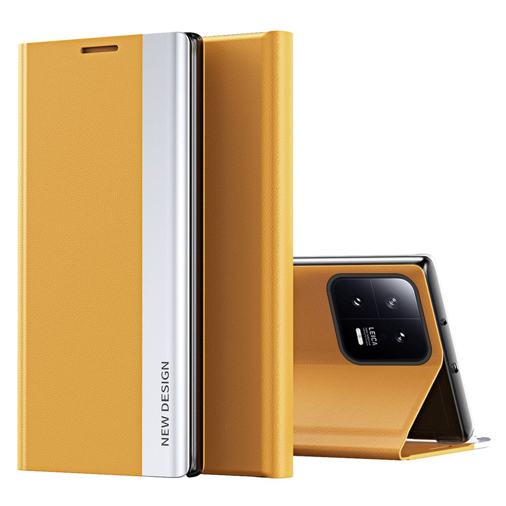 Phone Leather Case for Xiaomi 13 5G, Electroplating Anti-drop Cell Phone Stand Cover