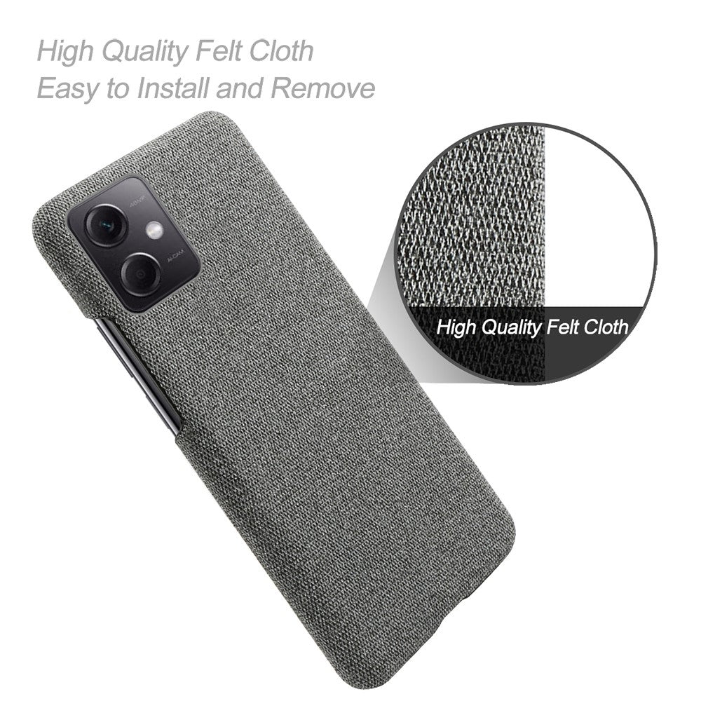 Phone Case For Xiaomi Redmi Note 12 5G (Global) / (India) / (China) / Poco X5 5G Solid Color Cloth Texture Drop-proof Phone Cover