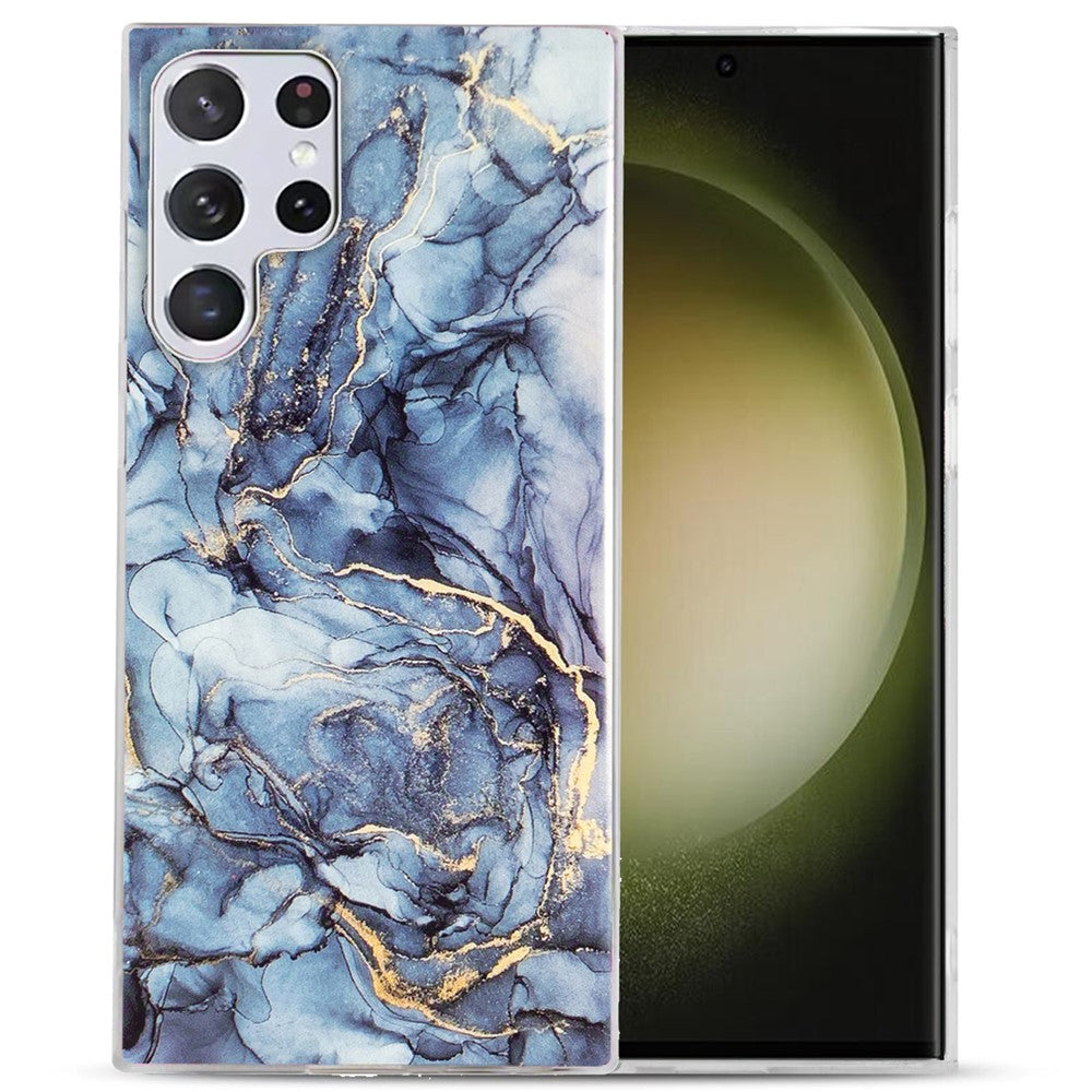 Galaxy S23 Ultra Schutzhülle – Marmormuster & Kratzfest