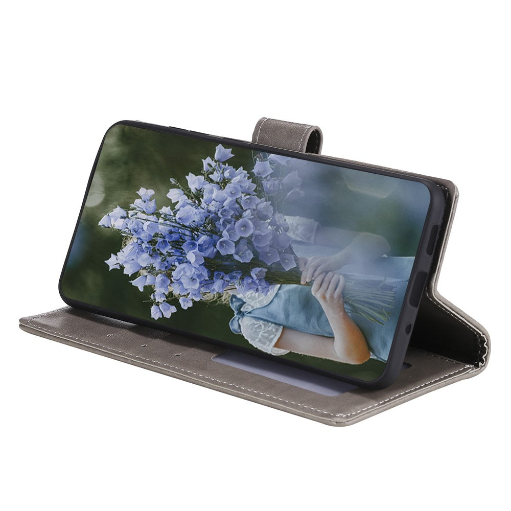 For Xiaomi 13 Lite / Civi 2 5G Imprinted Mandala Flower Pattern Leather Phone Case Wallet Stand Phone Cover with Strap