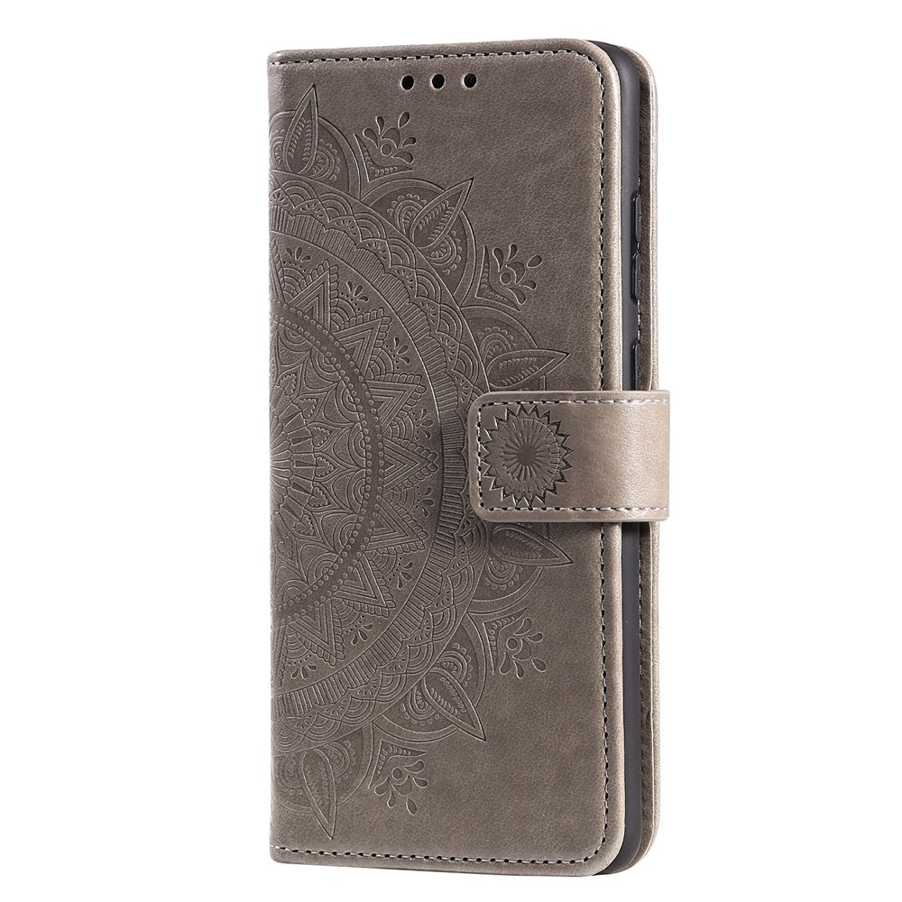 For Xiaomi 13 Lite / Civi 2 5G Imprinted Mandala Flower Pattern Leather Phone Case Wallet Stand Phone Cover with Strap