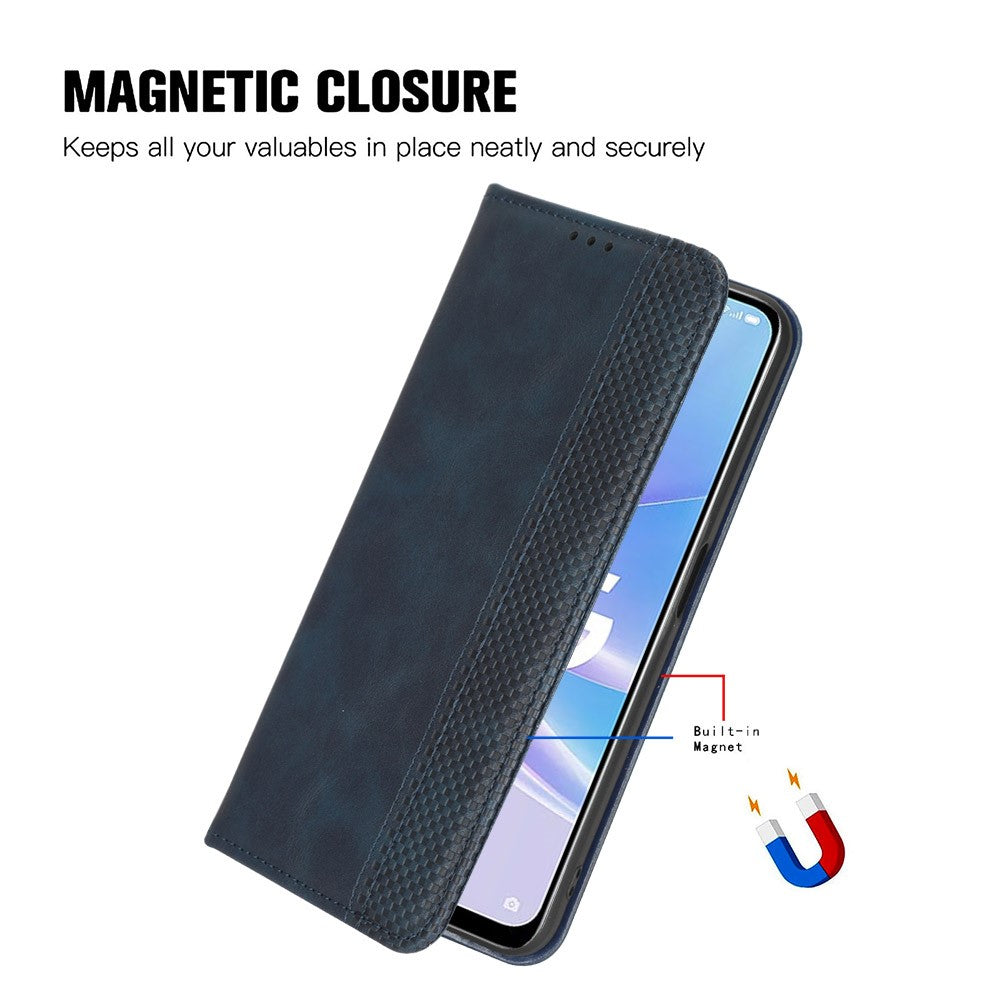 Pixel 7a Lederhülle – Mit Brieftaschenfunktion, Ständer & Retro-Textur