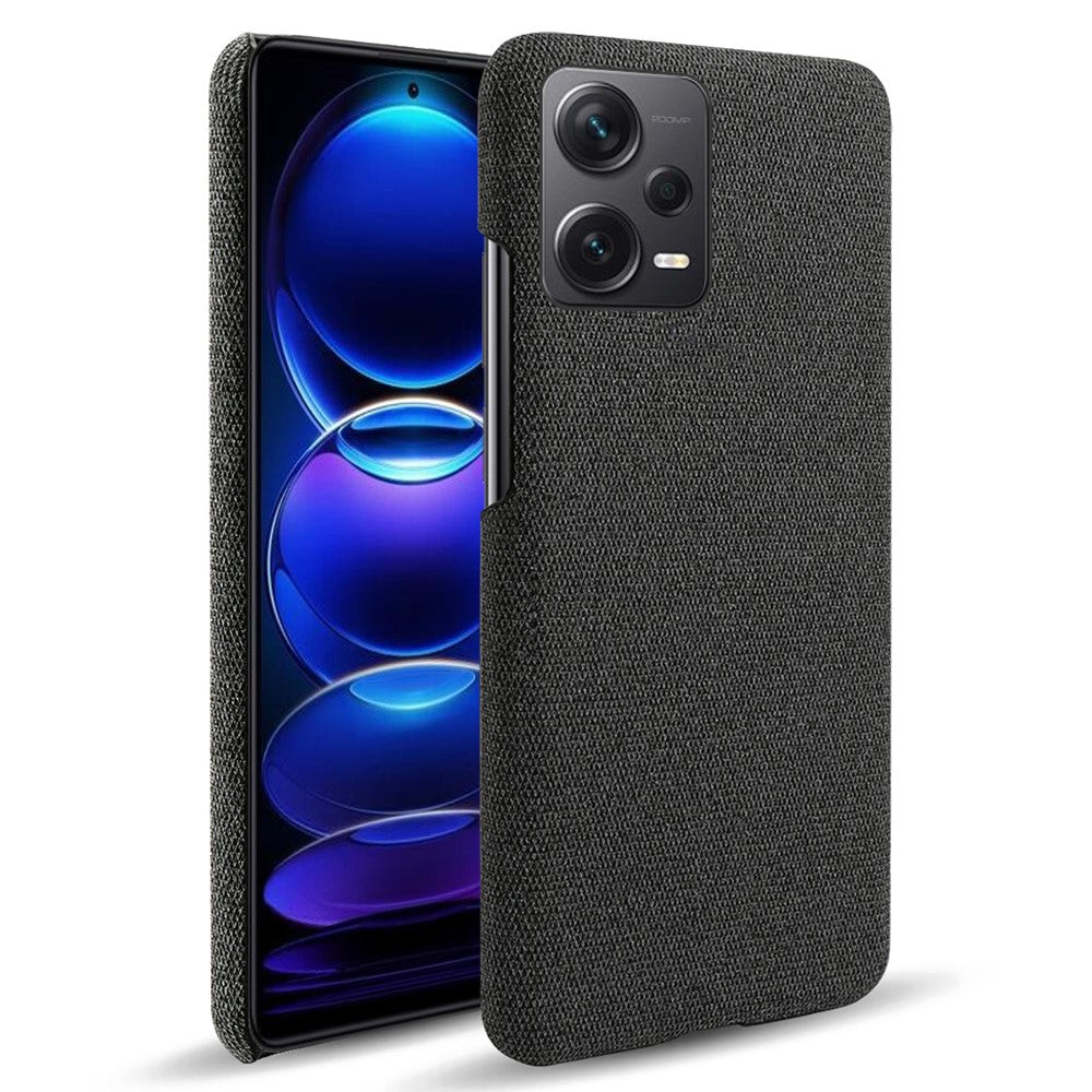 For Xiaomi Redmi Note 12 Pro+ 5G Shockproof Smartphone Case Solid Color Hard PC+Cloth Phone Cover
