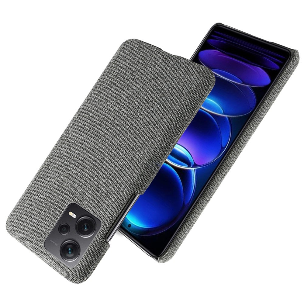For Xiaomi Redmi Note 12 Pro+ 5G Shockproof Smartphone Case Solid Color Hard PC+Cloth Phone Cover