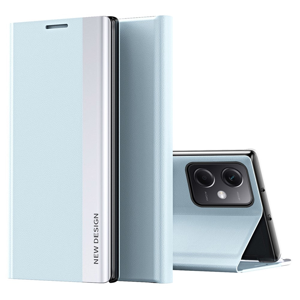 For Xiaomi Poco X5 Pro 5G / Redmi Note 12 Pro Speed 5G / Note 12 Pro 5G PU Leather Stand Phone Case Electroplating Smartphone Cover
