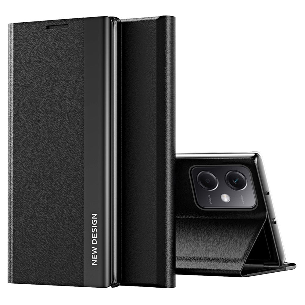 For Xiaomi Poco X5 Pro 5G / Redmi Note 12 Pro Speed 5G / Note 12 Pro 5G PU Leather Stand Phone Case Electroplating Smartphone Cover