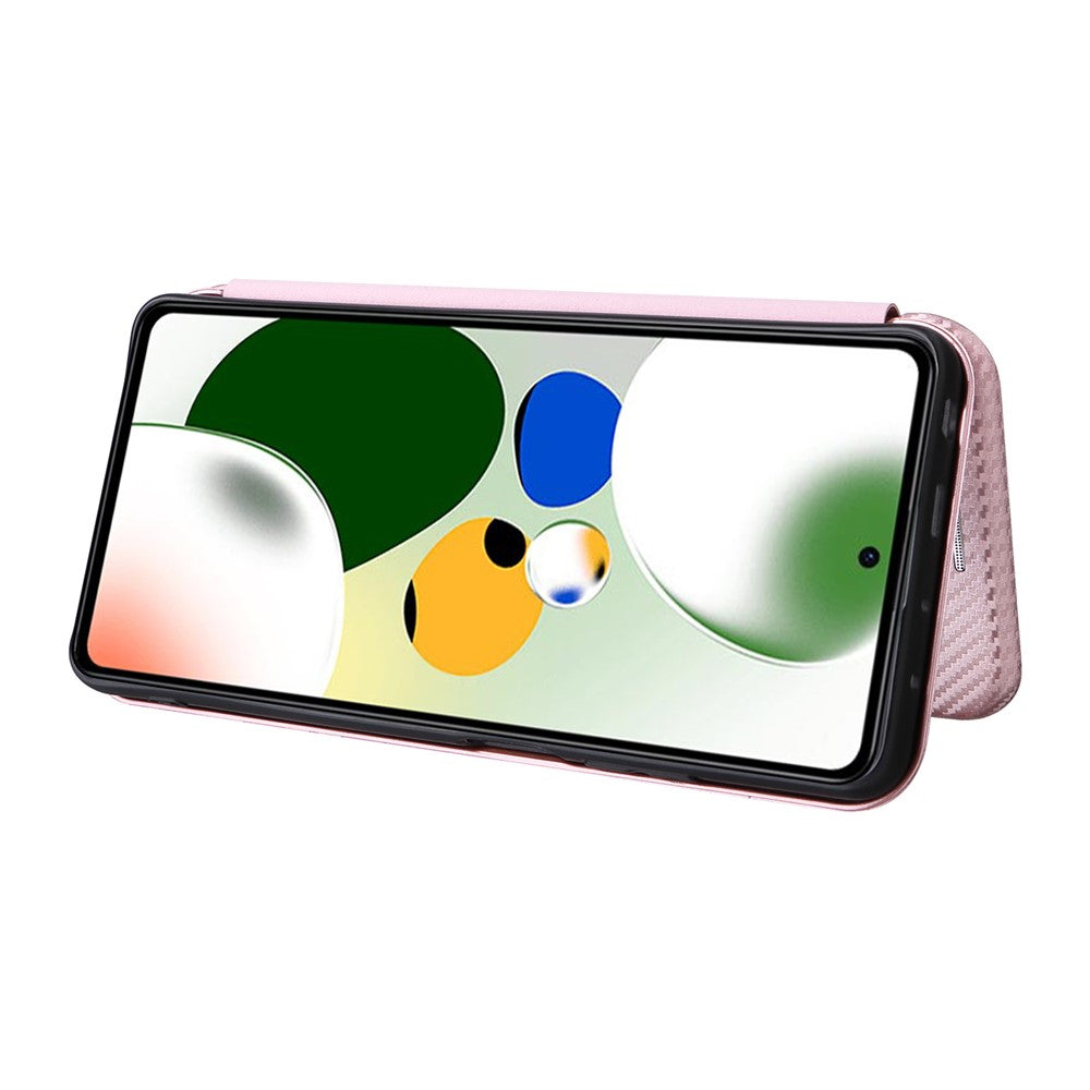 For Xiaomi Redmi Note 12 Pro Speed 5G / Note 12 Pro 5G / Poco X5 Pro 5G Phone Case PU Leather Carbon Fiber Texture Stand Card Slot Phone Cover