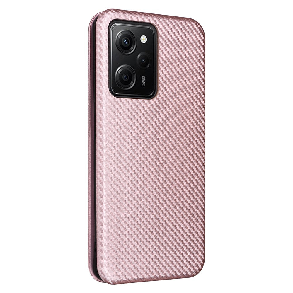 For Xiaomi Redmi Note 12 Pro Speed 5G / Note 12 Pro 5G / Poco X5 Pro 5G Phone Case PU Leather Carbon Fiber Texture Stand Card Slot Phone Cover
