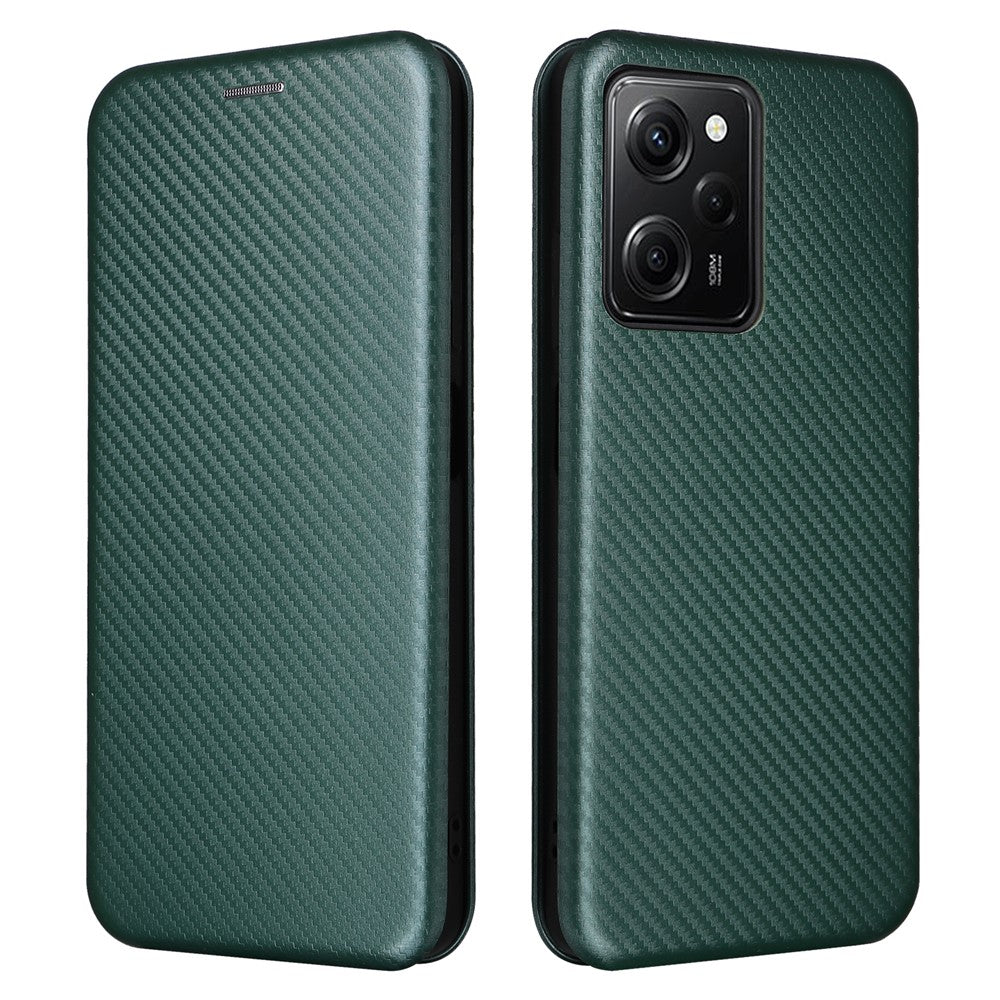 For Xiaomi Redmi Note 12 Pro Speed 5G / Note 12 Pro 5G / Poco X5 Pro 5G Phone Case PU Leather Carbon Fiber Texture Stand Card Slot Phone Cover