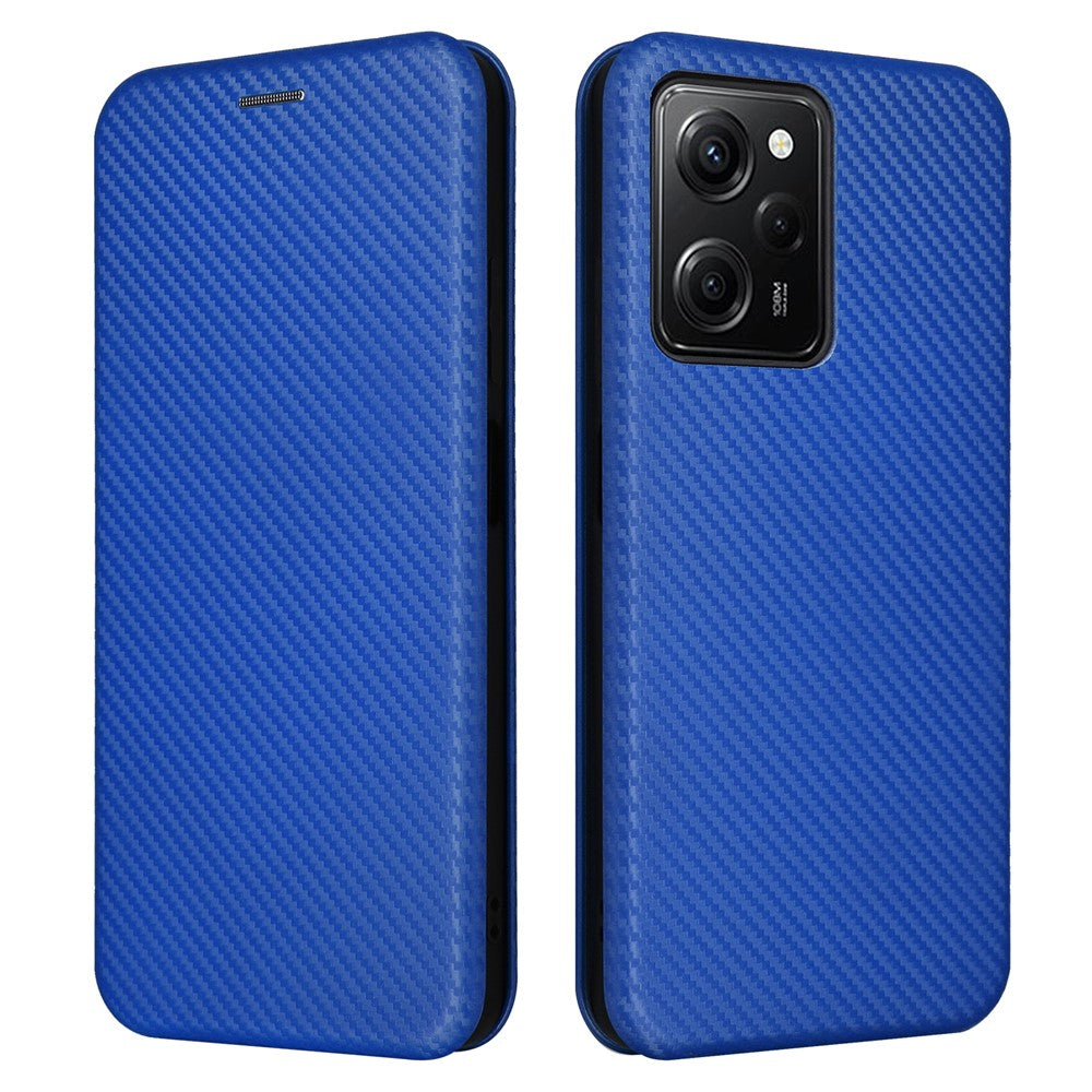 For Xiaomi Redmi Note 12 Pro Speed 5G / Note 12 Pro 5G / Poco X5 Pro 5G Phone Case PU Leather Carbon Fiber Texture Stand Card Slot Phone Cover