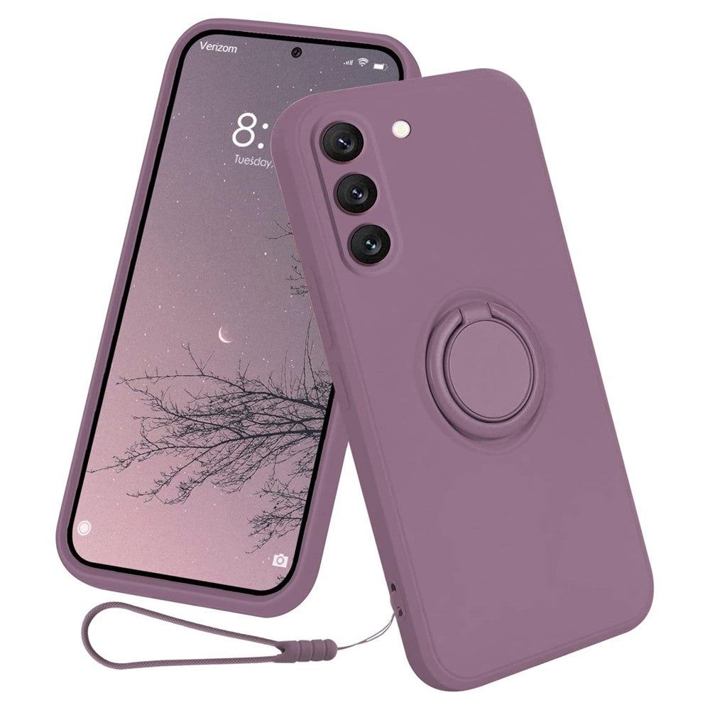 Galaxy S23 Silikonhülle – Leicht & Mit Schwenkring-Ständer