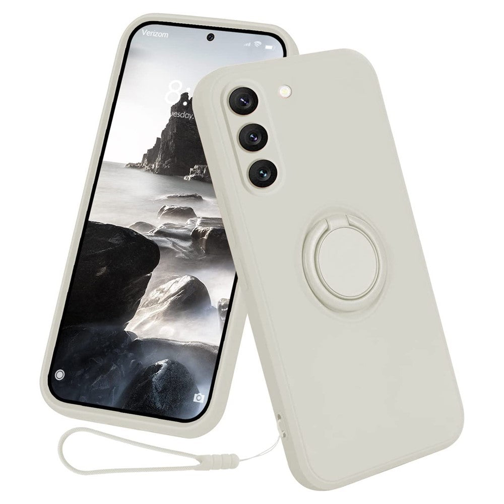 Galaxy S23 Plus Silikonhülle – Leicht & Mit Schwenkring-Ständer