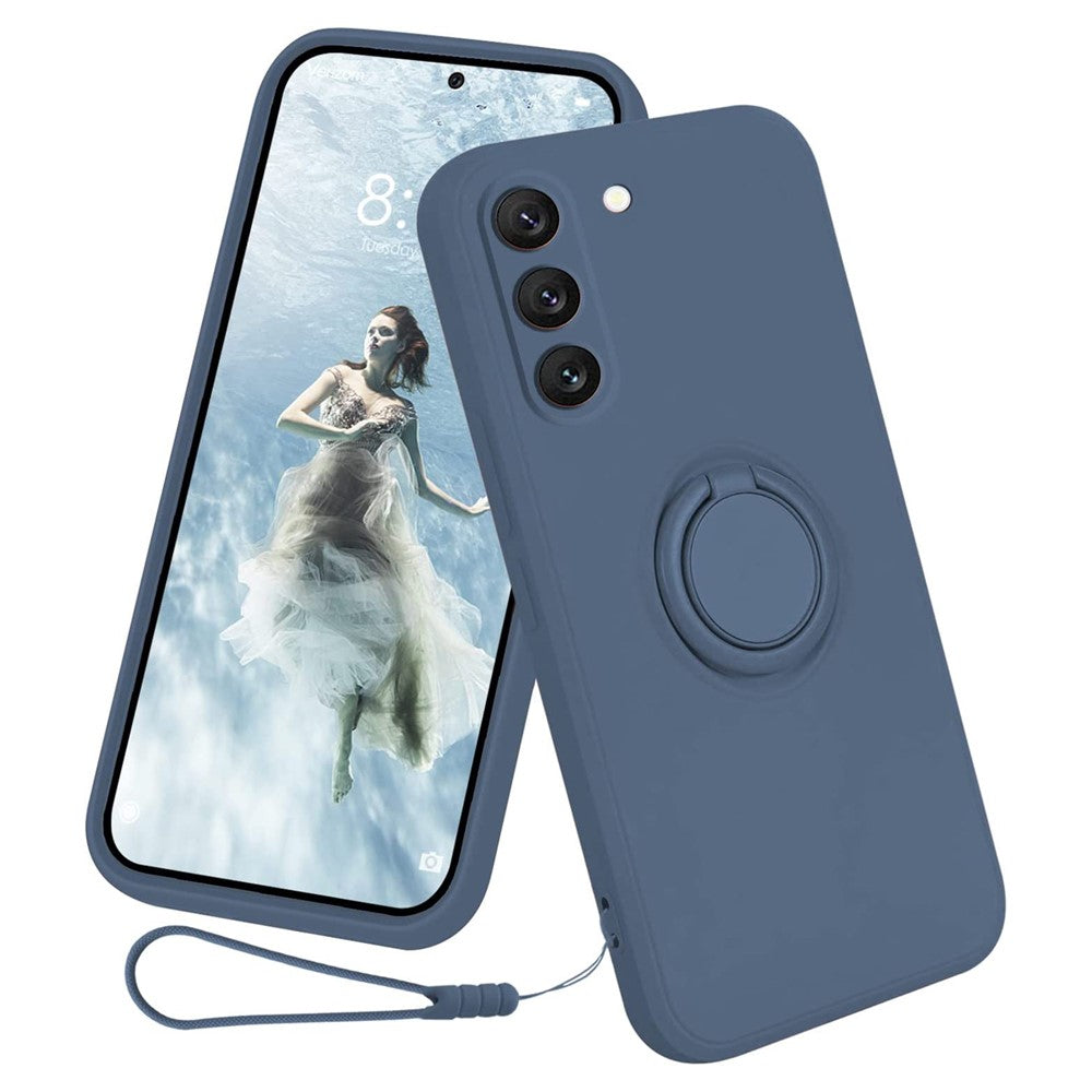 Galaxy S23 Plus Silikonhülle – Leicht & Mit Schwenkring-Ständer