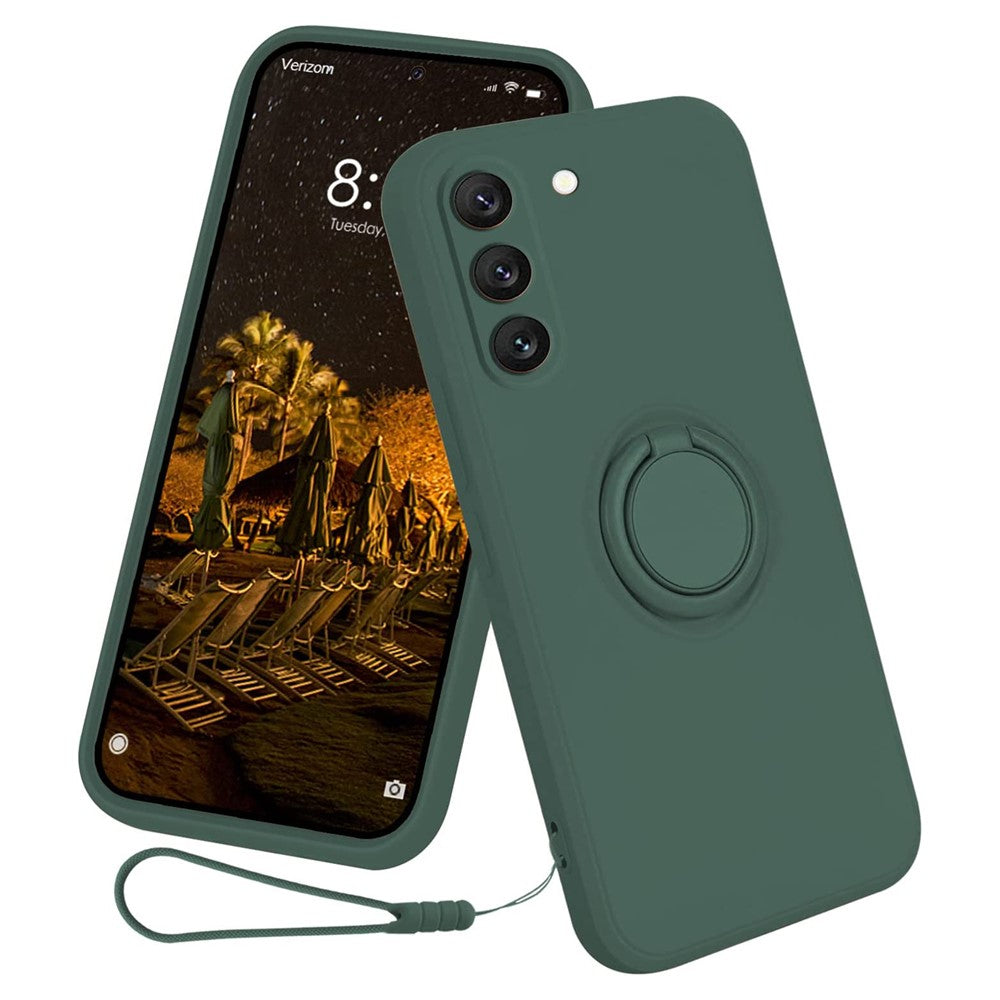 Galaxy S23 Plus Silikonhülle – Leicht & Mit Schwenkring-Ständer