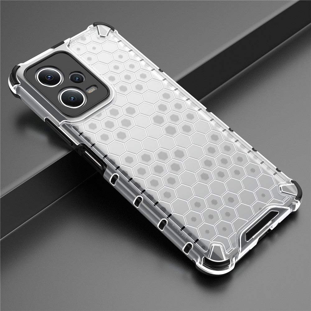 For Xiaomi Redmi Note 12 5G (India) / Poco X5 5G Honeycomb Texture Shockproof TPU+PC Case Phone Back Cover