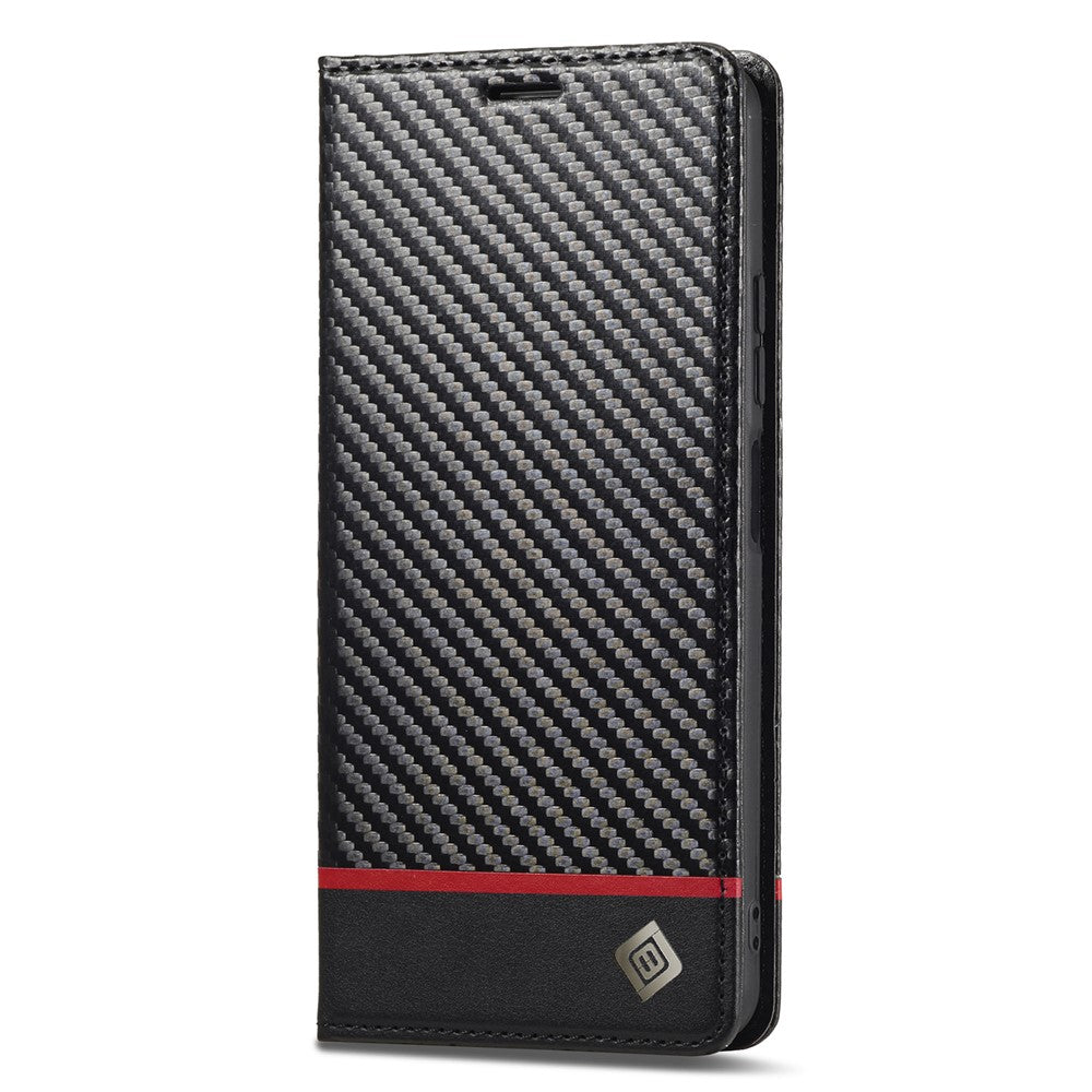 LC.IMEEKE For Xiaomi Poco X5 Pro 5G / Redmi Note 12 Pro 5G / Note 12 Pro Speed 5G Carbon Fiber Texture Leather Wallet Phone Case Anti-drop Stand Cover