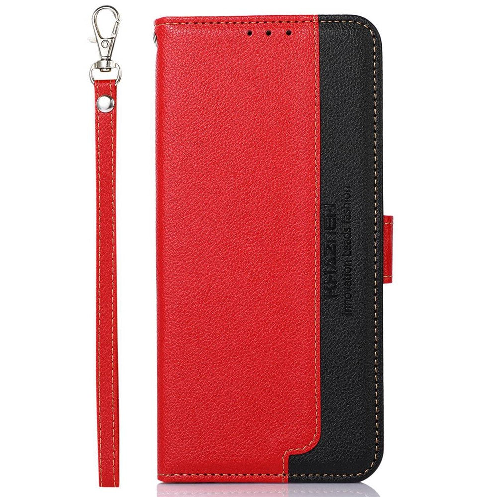 KHAZNEH For Xiaomi Poco C55 4G / Redmi 11A 4G / 12C 4G RFID Blocking Stand Wallet Case PU Leather Litchi Texture Cover